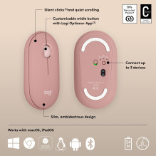 MOUSE USB OPTICAL WRL M350S / ROSE 910-007014 LOGITECH
