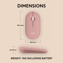 MOUSE USB OPTICAL WRL M350S / ROSE 910-007014 LOGITECH