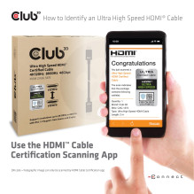 CABLE HDMI TO HDMI 2M / M / M CAC-1372 CLUB3D