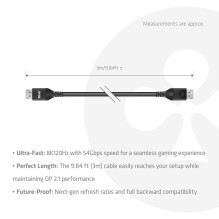 CABLE DP TO DP 3M / M / M CAC-1093 CLUB3D