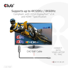 CLUB3D USB-C Į HDMI KABELIS 3M / M / M CAC-1587