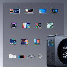 Powerbank Joyroom JR-PBF02 Pro 20000 mAh 45 W z wyświetlaczem cyfrowym 2x USB-A 2x USB-C - czarny