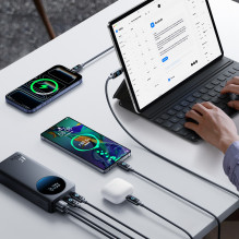 Powerbank Joyroom JR-PBF02 Pro 20000 mAh 45 W z wyświetlaczem cyfrowym 2x USB-A 2x USB-C - czarny