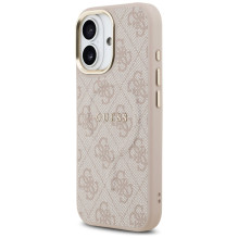 „Guess 4G PU Classic Logo MagSafe“ dėklas, skirtas iPhone 17 – rožinis