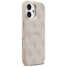 „Guess 4G PU Classic Logo MagSafe“ dėklas, skirtas iPhone 17 – rožinis