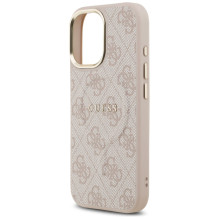 „Guess 4G PU Classic Logo MagSafe“ dėklas, skirtas iPhone 17 – rožinis