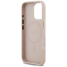 „Guess 4G PU Classic Logo MagSafe“ dėklas, skirtas iPhone 17 – rožinis
