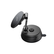 Joyroom JR-ZS51 magnetic car holder with suction cup for windshield or dashboard - black