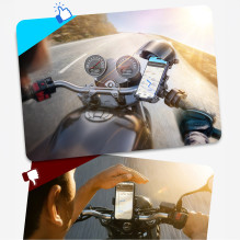 „Joyroom JR-ZS526“ telefono laikiklis nuo saulės dviračiui (šalmo versijai), juodas