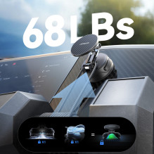 Joyroom JR-ZS51 magnetic car holder with suction cup for windshield or dashboard - black