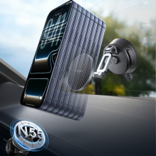 Joyroom JR-ZS51 magnetic car holder with suction cup for windshield or dashboard - black