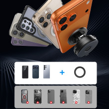 Joyroom JR-ZS51 magnetic car holder with suction cup for windshield or dashboard - black