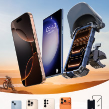 „Joyroom JR-ZS528“ telefono laikiklis nuo saulės dviračiui (konvertuojama versija), juodas