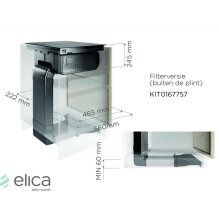 Gartraukio priedas ELICA Recycling kit plinth-out for Nikolatesla FIT / FIT 3Z / FIT XL / PRIME S / ALPHA / VELVET (Filt