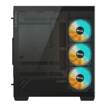 Case, GIGABYTE, GB-C500P ST, MidiTower, Case product features Transparent panel, ATX, MicroATX, MiniITX, Colour Black, G