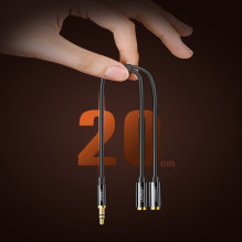 Ugreen cable 3.5 mm headphone splitter mini jack AUX 25cm black (20816) Black Ugreen cable 3.5 mm headphone splitter mini jack AUX 25cm black (20816) Black