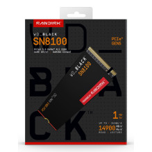 SSD, SANDISK, 2400xTBW rating, NVMe Yes, PCI Express 5.0, M.2, 1000 GB, POWERED BY SANDISK, Black SN8100, WDS100T1X0M