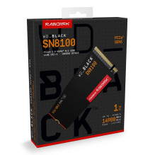 SSD, SANDISK, 2400xTBW įvertinimas, NVMe Taip, PCI Express 5.0, M.2, 1000 GB, MAITINA SANDISK, Juoda SN8100, WDS100T1X0M