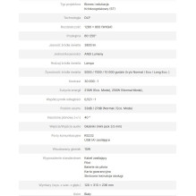 Projektorius - VIVITEK DW355ST 1280x800 3800 ANSI liumenų 40° keystone