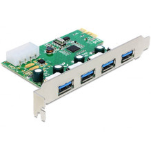 DELOCK DeLOCK PCIe x1 card to 4x external USB Type-A 5 Gbit / s, USB controller
