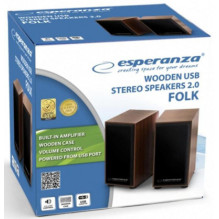 „Esperanza Multimedia“ stereo garsiakalbiai 2.0, rudos spalvos