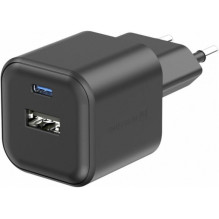 Swissten GaN Travel 35W USB-C PD + USB-A QC4.0 Black