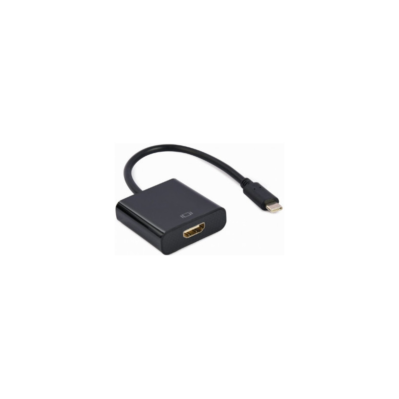 Adapteris Gembird USB Type-C kištukas - HDMI lizdas 4K@30Hz 15cm juodas