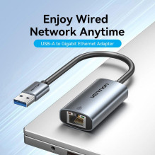 TINKLO ADAPTERIS USB-A 1GIGABIT / 0.15M CEZHB VENTION TINKLO ADAPTERIS USB-A 1GIGABIT / 0.15M CEZHB VENTION