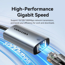 TINKLO ADAPTERIS USB-A 1GIGABIT / 0.15M CEZHB VENTION TINKLO ADAPTERIS USB-A 1GIGABIT / 0.15M CEZHB VENTION