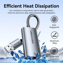 TINKLO ADAPTERIS USB-A 1GIGABIT / 0.15M CEZHB VENTION TINKLO ADAPTERIS USB-A 1GIGABIT / 0.15M CEZHB VENTION