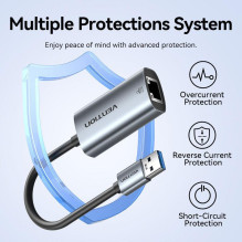 TINKLO ADAPTERIS USB-A 1GIGABIT / 0.15M CEZHB VENTION TINKLO ADAPTERIS USB-A 1GIGABIT / 0.15M CEZHB VENTION