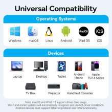NET ADAPTER USB-C GIGABIT / 0.15M CFPHB VENTION NET ADAPTER USB-C GIGABIT / 0.15M CFPHB VENTION