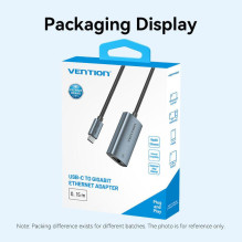 TINKLO ADAPTERIS USB-C GIGABIT / 0.15M CFPHB VENTION TINKLO ADAPTERIS USB-C GIGABIT / 0.15M CFPHB VENTION