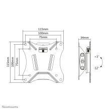 TV SET ACC WALL MOUNT 10-30" / BLACK NM-W60BLACK NEOMOUNTS TV SET ACC WALL MOUNT 10-30" / BLACK NM-W60BLACK NEOMOUNTS