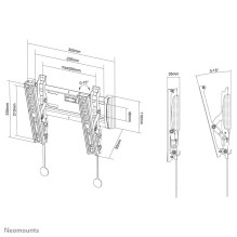 TV SET ACC WALL MOUNT 10-40" / BLACK NM-W125BLACK NEOMOUNTS