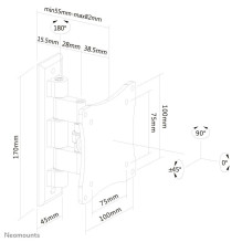 TV SET ACC WALL MOUNT 10-24" / FPMA-W810BLACK NEOMOUNTS