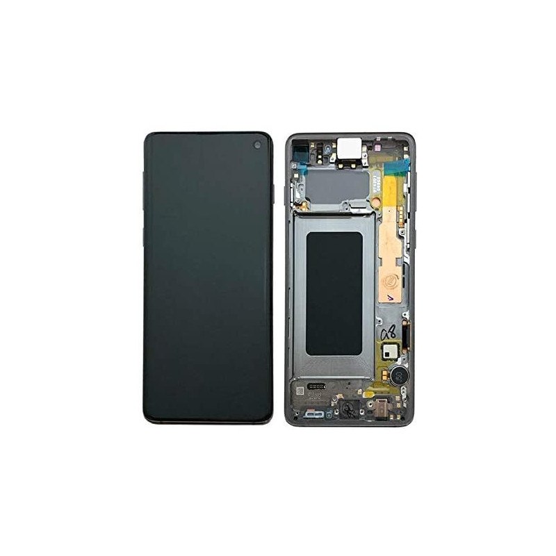 LCD screen Samsung G973F S10 with touch screen and frame black original (used Grade B)