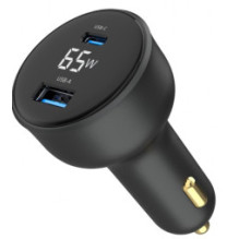 Car charger Gembird 2-port USB Car Fast Charger 65W Black