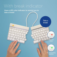 KEYBOARD WRL SPLIT BREAK / BALTAI RGOSBUKWLWH R-GO ĮRANKIAI