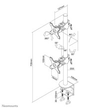 TV SET ACC DESK MOUNT BLACK / 10-24" FPMA-D700DV NEOMOUNTS