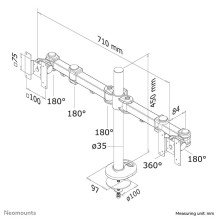 TELEVIZORIAUS ACC STALO MONTAVIMAS JUODAS / 10-27 colių FPMA-D960DG NEOMOUNTS