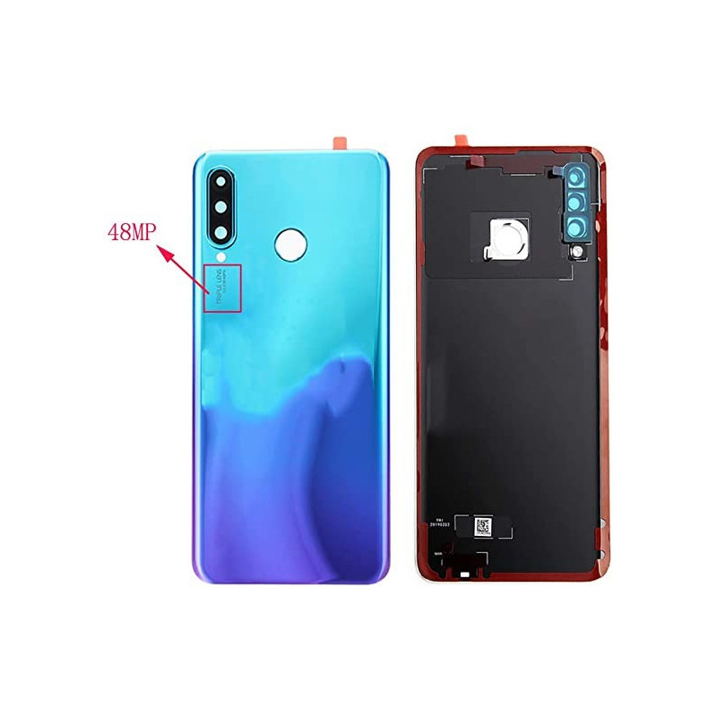 Galinis dangtelis Huawei P30 Lite / P30 Lite New Edition 2020 Peacock Blue 48MP originalus (used Grade B)