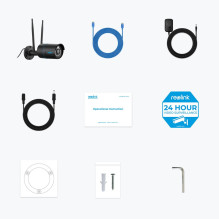 IP Saugumo kamera - Reolink W320-B 5MP Lauko, 30m Naktinis matymas, Wi-Fi, Juoda