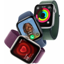 Apple Watch SE (2024) 44mm Silver / Denim Band - S / M