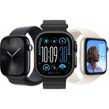 Apple Watch SE (2024) 44mm Silver / Denim Band - S / M