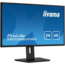 Monitorius - Iiyama ProLite XB3288UHSU 32", 4K, UHD, VA, HDMI, DP, Aukščio reguliuojamas, Juodas
