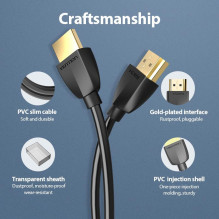 CABLE HDMI 2M / BLACK AAIBH VENTION