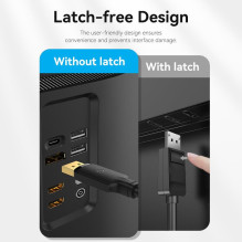 CABLE DP TO DP 1M / BLACK HAKBF VENTION