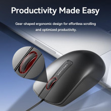MOUSE USB OPTICAL BLACK / KTABG VENTION