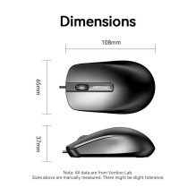 MOUSE USB OPTICAL BLACK / KTABG VENTION